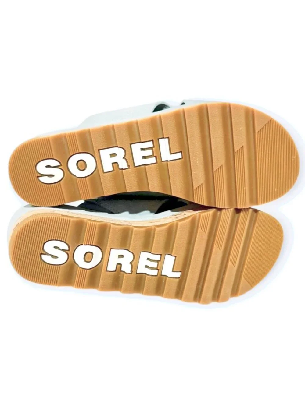 Sorel Cameron Flatform Mule Platform Sandals Light Blue Slip On Women's Size 9